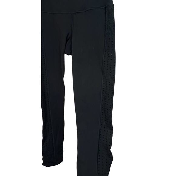 PrAna Faro Embroidered Eyelet Side and Cuff Trim Detailed Leggings Black Small - Picture 6 of 11